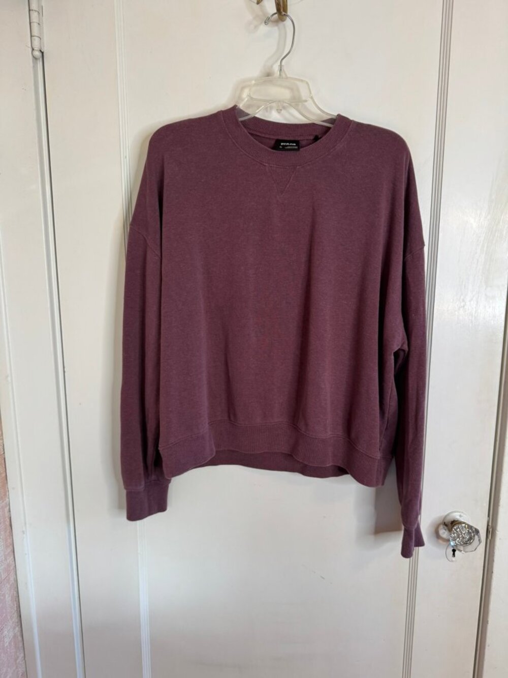 Prana Purple Vino Cozy Up Crew Sweatshirt sz XL